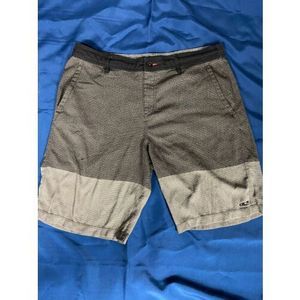 O’neill Hybrid Shorts Mens 36 Brown Gray 10” Inseam Trunks Light